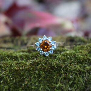 Citrine/Swiss Blue Topaz (10mm Cluster)