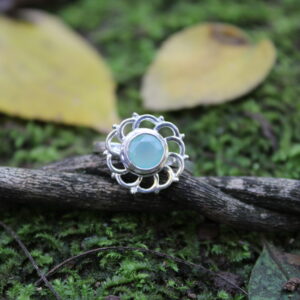 Aqua Chalcedony Cut (6mm) - Flower Cut