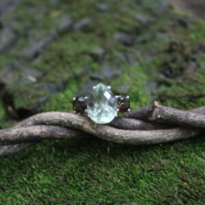 Green Amethyst/Smokey Topaz Designer Ring