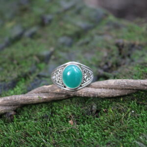 Green Onyx, Green Onyx Ring, Sterling Silver Ring, Gemstone Sterling Silver Ring, 925 Sterling Silver