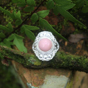 Pink Opal Vintage Filigree Ring