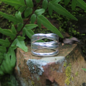 925 Sterling Silver Broad Band Ring for Woman