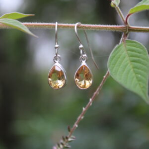 Teardrop Citrine Drop Earrings