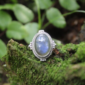 Labradorite Vintage Wire Ring (15mm X 10mm)