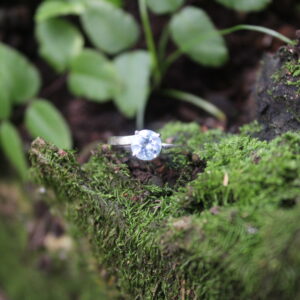 Blue Topaz Solitaire Ring (7mm)