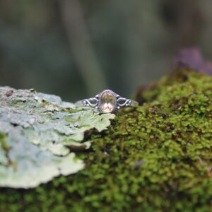 Citrine Ornate Filigree Silver Ring